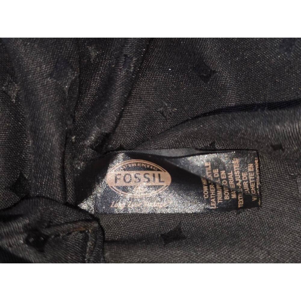 FOSSIL HUNTER SHOPPER TOTE BLACK LEATHER Bag B000760 - Picture 14 of 16